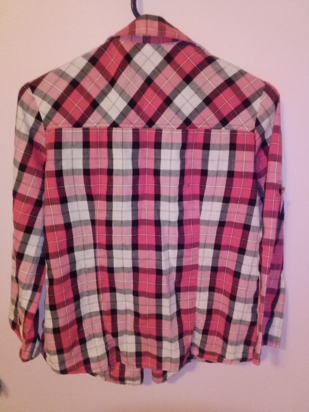 Cato Pink Black White Plaid Shirt - Picture 3 of 3